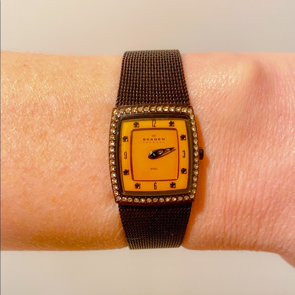 Stainless Steel Bronze Mesh Skagen Watch